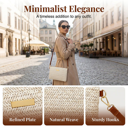 📢📢50% OFF !! ⏰Women's Woven Straw Shoulder Clutch Bag