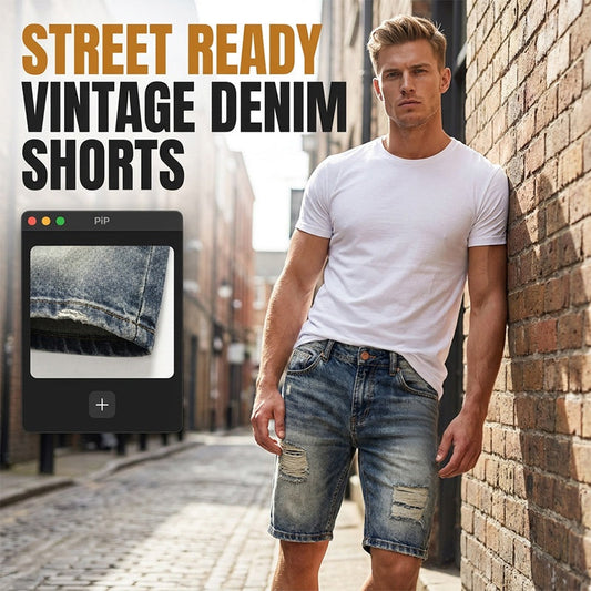 Vintage Distressed Denim Shorts