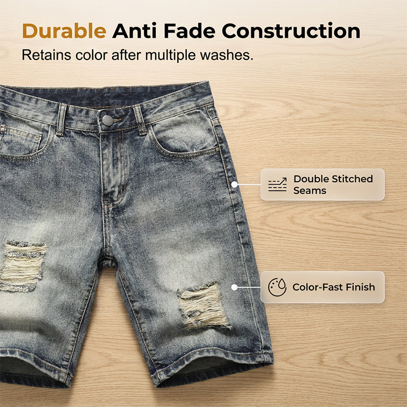 Vintage Distressed Denim Shorts
