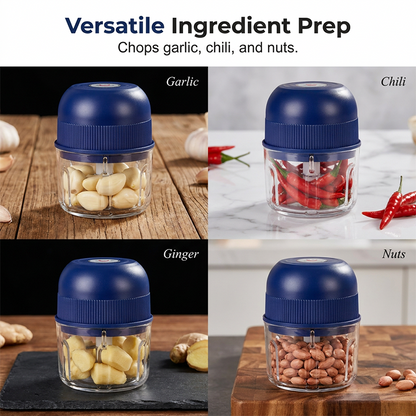 🥳 Mini Electric Garlic Chopper Press with Container & 💕Food processor💕