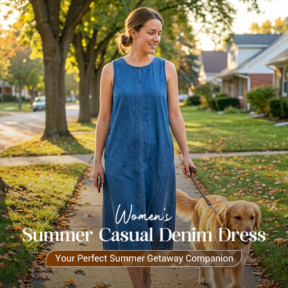 👗 LIMITED-TIME 50% OFF! 💥 Women's Summer Casual Denim Dress – Classic, Breezy, Effortlessly Stylish ✨