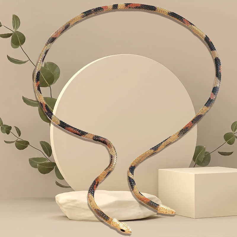 Multi-Wear Flexible Snake Choker Necklace
