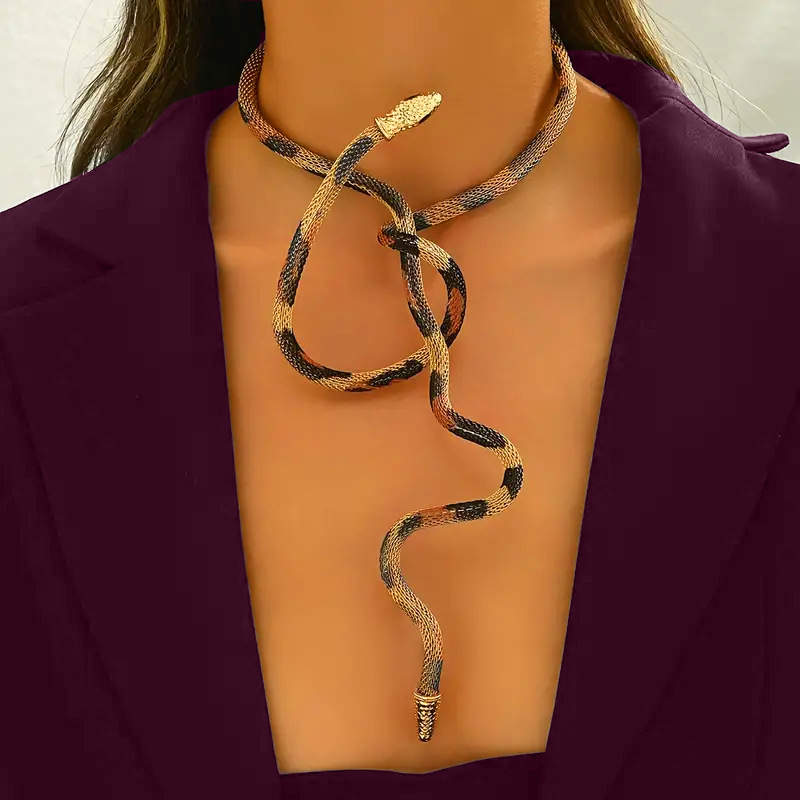 Multi-Wear Flexible Snake Choker Necklace