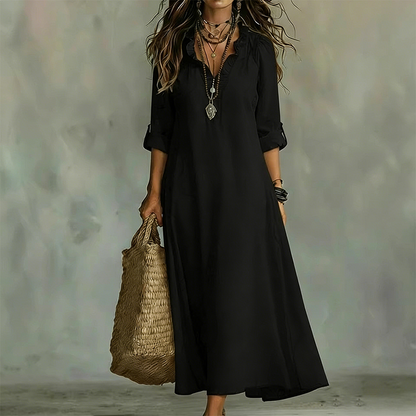 📢📢42% OFF !! ⏰Bohemian Ruffle V-Neck Maxi Dress