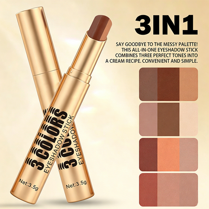 💄 LIMITED-TIME 50% OFF! 💥 3-in-1 Gradient Eyeshadow Stick – One-Swipe, Waterproof, Curved Nib ✨