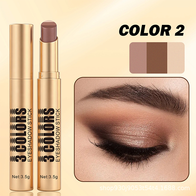 💄 LIMITED-TIME 50% OFF! 💥 3-in-1 Gradient Eyeshadow Stick – One-Swipe, Waterproof, Curved Nib ✨