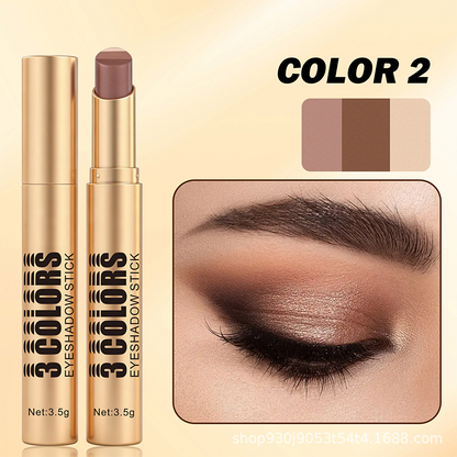 💄 LIMITED-TIME 50% OFF! 💥 3-in-1 Gradient Eyeshadow Stick – One-Swipe, Waterproof, Curved Nib ✨