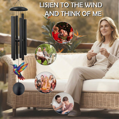 🎵Vintage Metal Memorial Wind Chimes – Soothing Melody, Rust-Resistant Aluminum, Retro Design ✨