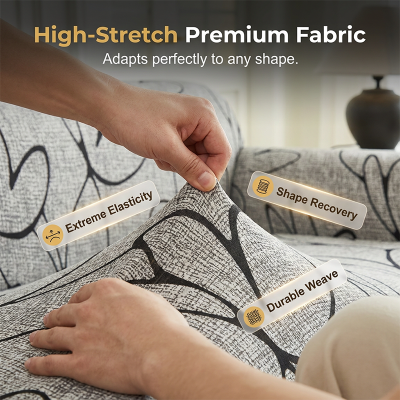 📢📢50% OFF !! ⏰High-Stretch Sofa Slipcover – Ruffled Hem & Full Protection