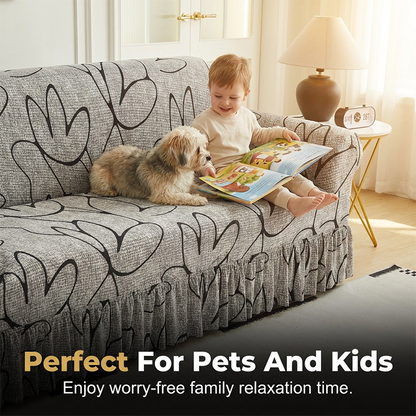 📢📢50% OFF !! ⏰High-Stretch Sofa Slipcover – Ruffled Hem & Full Protection