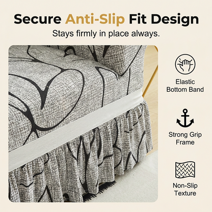 📢📢50% OFF !! ⏰High-Stretch Sofa Slipcover – Ruffled Hem & Full Protection
