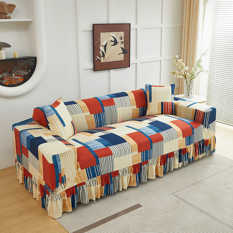 📢📢50% OFF !! ⏰High-Stretch Sofa Slipcover – Ruffled Hem & Full Protection