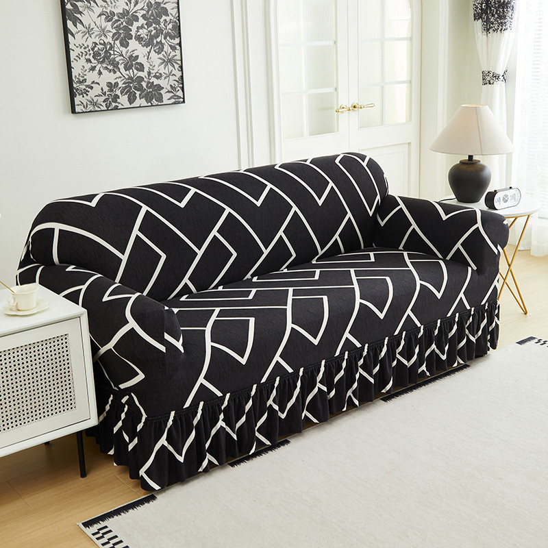 📢📢50% OFF !! ⏰High-Stretch Sofa Slipcover – Ruffled Hem & Full Protection