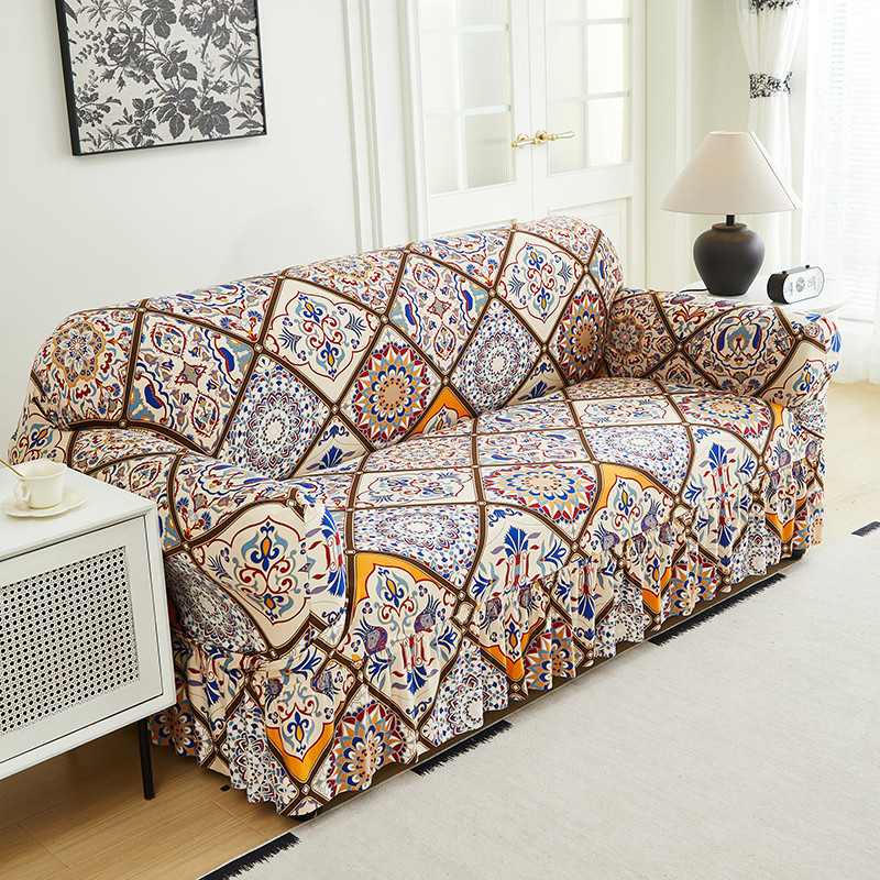 📢📢50% OFF !! ⏰High-Stretch Sofa Slipcover – Ruffled Hem & Full Protection
