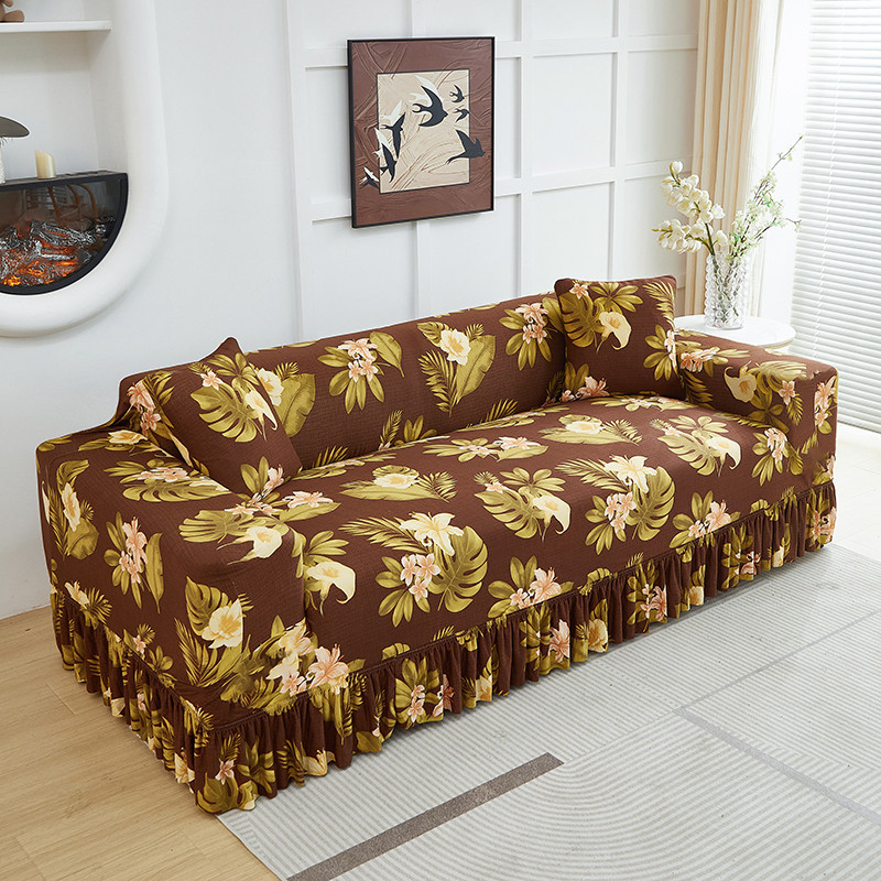 📢📢50% OFF !! ⏰High-Stretch Sofa Slipcover – Ruffled Hem & Full Protection