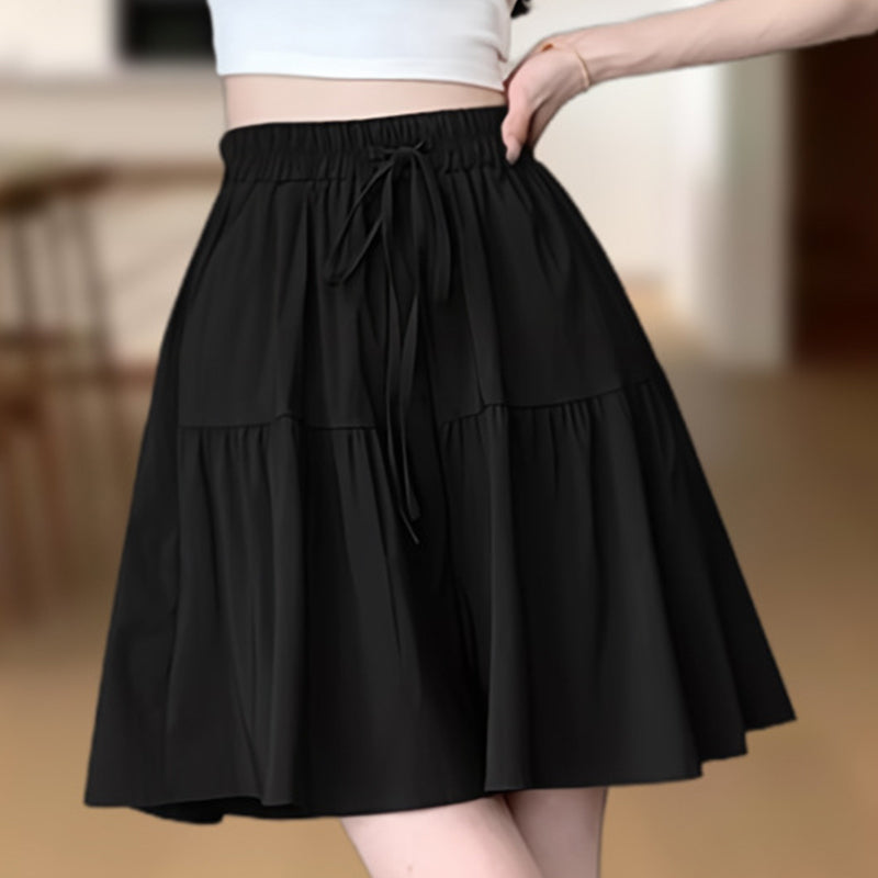 👗 50% OFF NOW! 🌸 High Waist Wide-Leg Skorts with Ruffled Edges – Adjustable Fit & Flattering A-Line 🎀