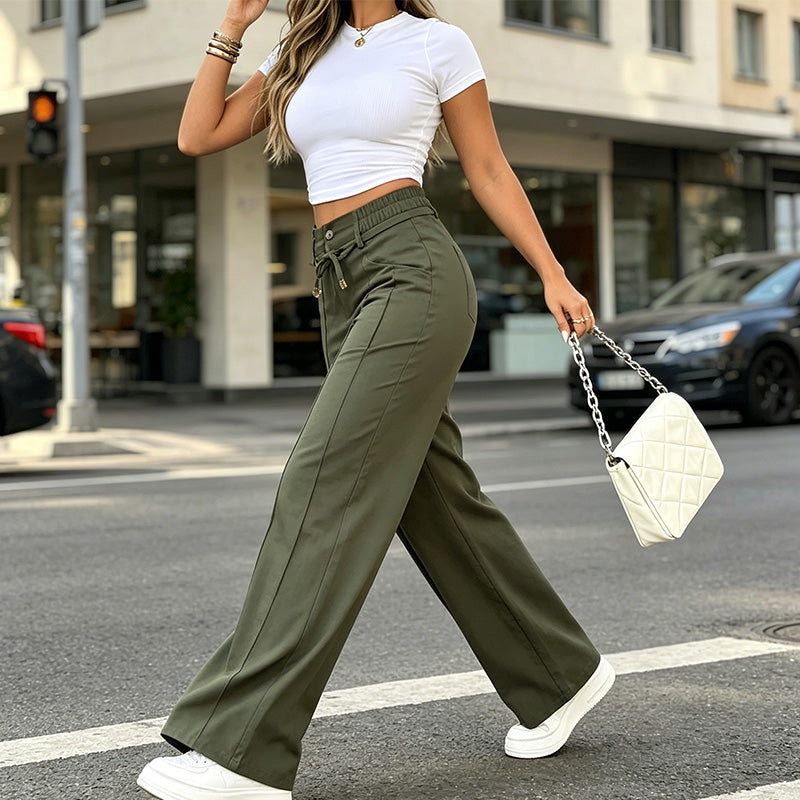 📢📢40% OFF !! ⏰Women’s High-Waisted Straight Leg Trousers👖