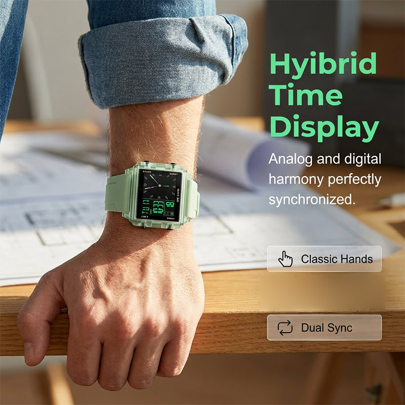 ⌚ LIMITED-TIME 50% OFF! 💥 Water Resistant Transparent Digital Watch – 50M, Luminous, Hybrid Display ✨