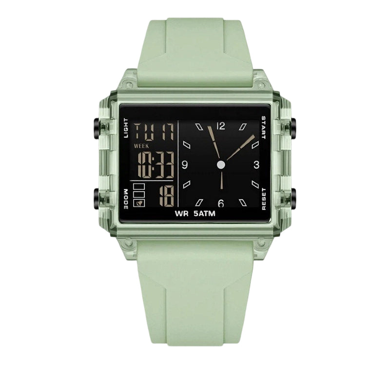 ⌚ LIMITED-TIME 50% OFF! 💥 Water Resistant Transparent Digital Watch – 50M, Luminous, Hybrid Display ✨