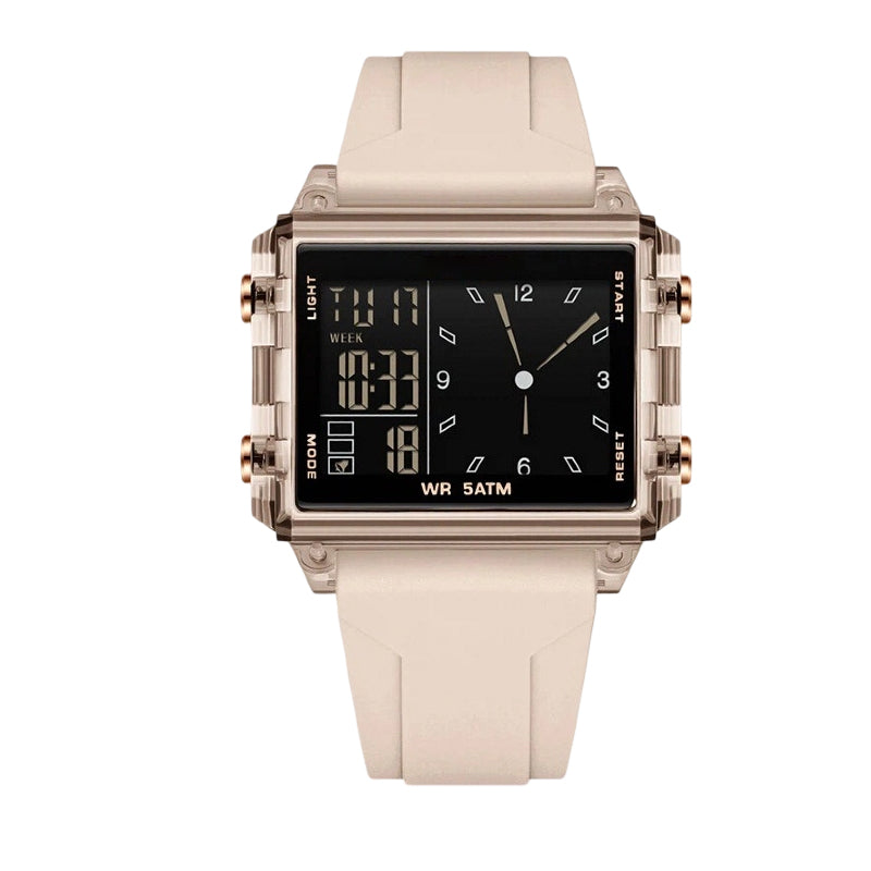 ⌚ LIMITED-TIME 50% OFF! 💥 Water Resistant Transparent Digital Watch – 50M, Luminous, Hybrid Display ✨