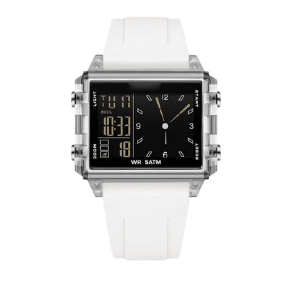 ⌚ LIMITED-TIME 50% OFF! 💥 Water Resistant Transparent Digital Watch – 50M, Luminous, Hybrid Display ✨