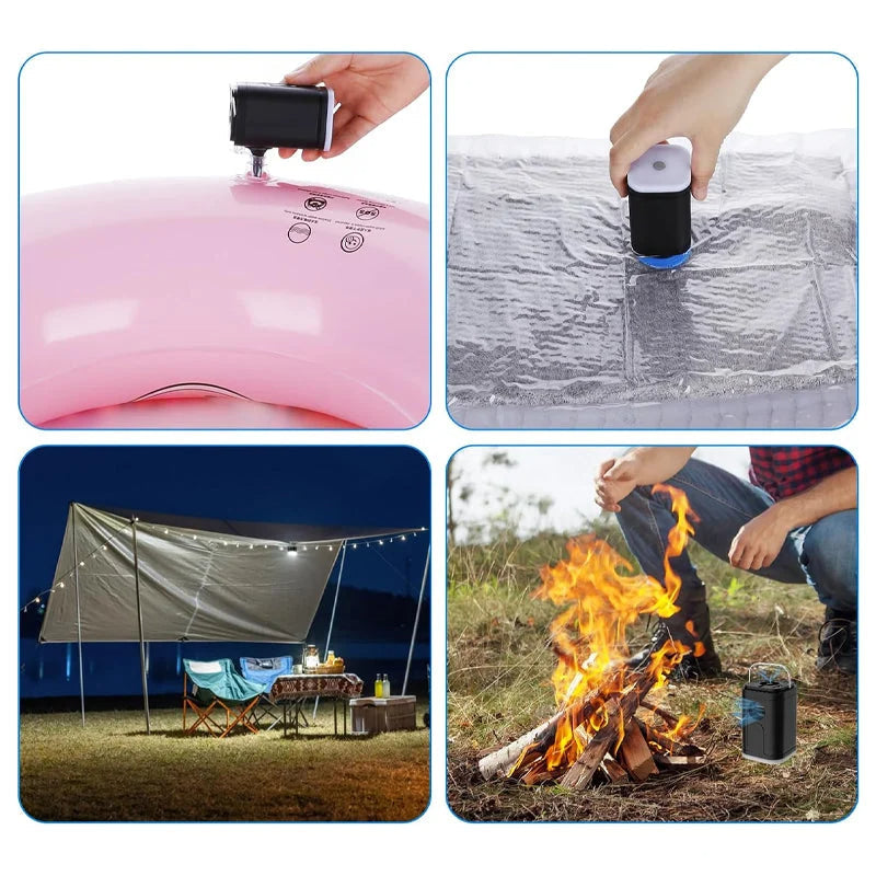 🌲 LIMITED-TIME 50% OFF! ✨ Rechargeable Camping Air Pump – Rapid Inflation, Compact, Durable, 5 Nozzles 🏕️