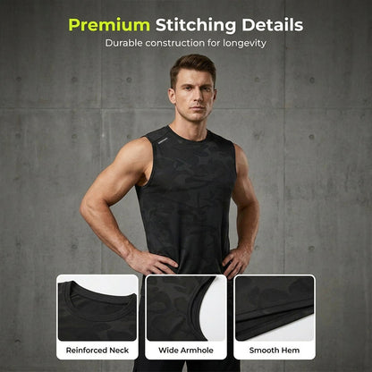 💪 LIMITED-TIME 50% OFF! 💥 Men's Breathable Camo Athletic Tank Top – Lightweight, Moisture-Wicking, Loose Fit ✨