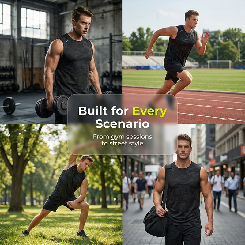 💪 LIMITED-TIME 50% OFF! 💥 Men's Breathable Camo Athletic Tank Top – Lightweight, Moisture-Wicking, Loose Fit ✨