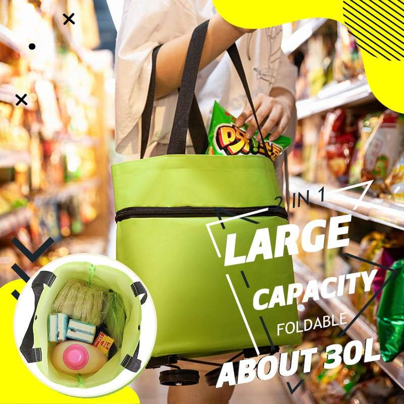 📢📢40% OFF !! ⏰2-in-1 Foldable Shopping Cart