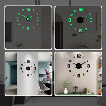 🕰️ LIMITED-TIME 50% OFF! 💥 3D DIY Luminous Acrylic Wall Clock Set – Silent Movement, Drill-Free, Custom Size ✨