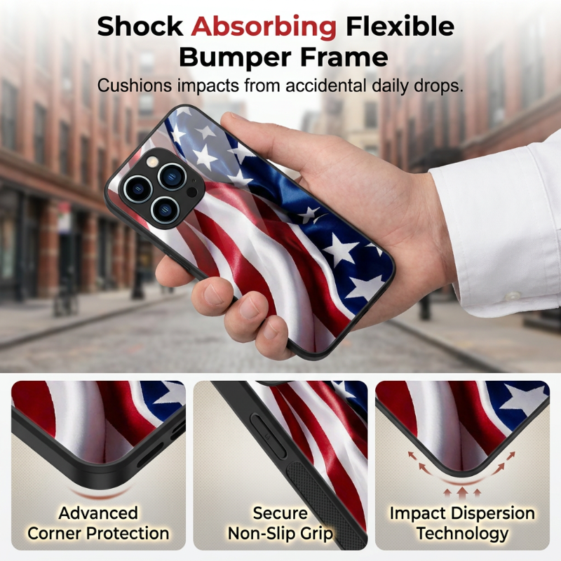 ⏳Limited-time 50% off⏰Vibrant Patriotic Glass Phone Case📱🎏