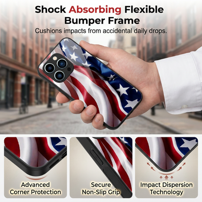 ⏳Limited-time 50% off⏰Vibrant Patriotic Glass Phone Case📱🎏