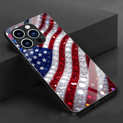⏳Limited-time 50% off⏰Vibrant Patriotic Glass Phone Case📱🎏