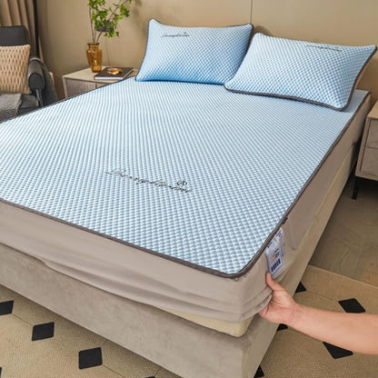 📢📢50% OFF !! ⏰Ice Silk Cool Mattress Fitted Sheet 2-pcs Sets