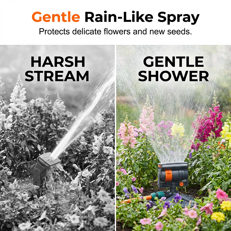 🔥 Wide-Coverage Automatic Rotating Garden Sprinkler – Oscillating Rain-Like Hydration for Lush Lawns 🌿