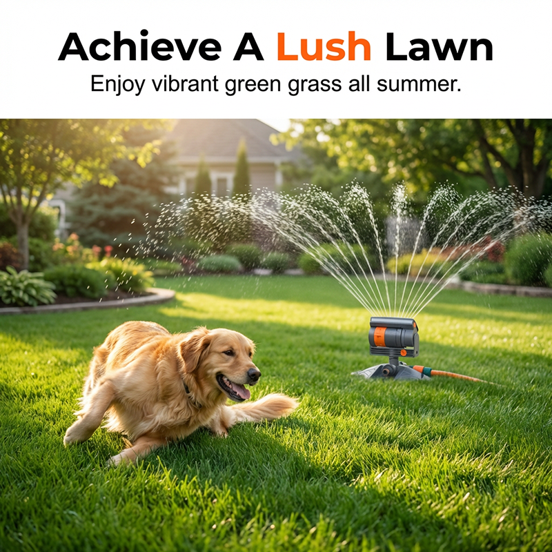 🔥 Wide-Coverage Automatic Rotating Garden Sprinkler – Oscillating Rain-Like Hydration for Lush Lawns 🌿