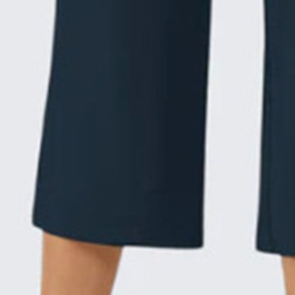 📢📢40% OFF !! ⏰ Women's Casual Wide Leg Cropped Pants – Side Pockets, Breathable, Versatile 🌿