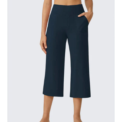 📢📢40% OFF !! ⏰ Women's Casual Wide Leg Cropped Pants – Side Pockets, Breathable, Versatile 🌿