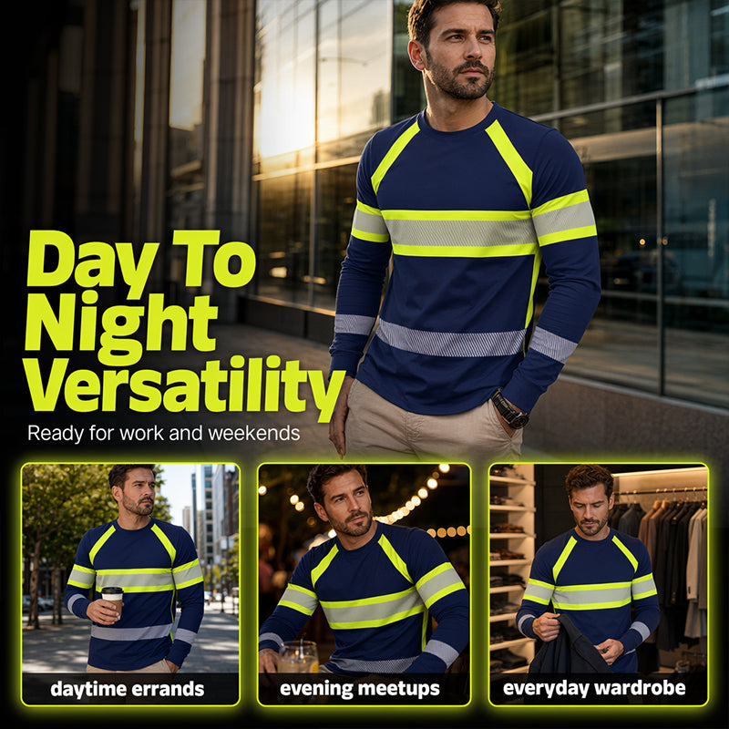 👕 LIMITED-TIME 50% OFF! ✨ Crewneck Color Block Long Sleeve T-Shirt – High-Contrast, Breathable, Athletic Fit 🔥
