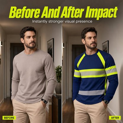 👕 LIMITED-TIME 50% OFF! ✨ Crewneck Color Block Long Sleeve T-Shirt – High-Contrast, Breathable, Athletic Fit 🔥