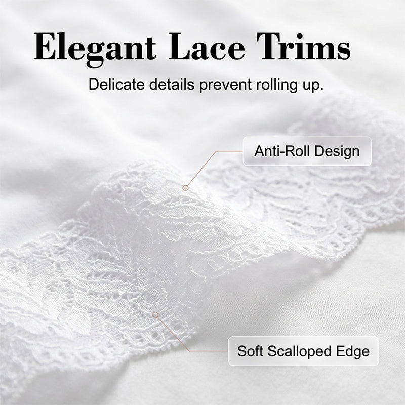 👙 BUY 1 GET 1 FREE! ✨ Women's High Waist Safety Shorts – Lace Trim, Tummy Control, Anti-Chafing 🌸
