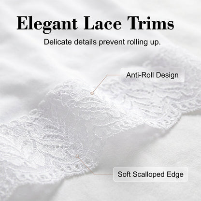 👙 BUY 1 GET 1 FREE! ✨ Women's High Waist Safety Shorts – Lace Trim, Tummy Control, Anti-Chafing 🌸