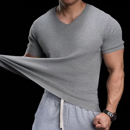 📢📢40% OFF !! ⏰Breathable V-Neck Knit Tee