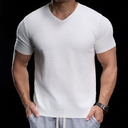 📢📢40% OFF !! ⏰Breathable V-Neck Knit Tee