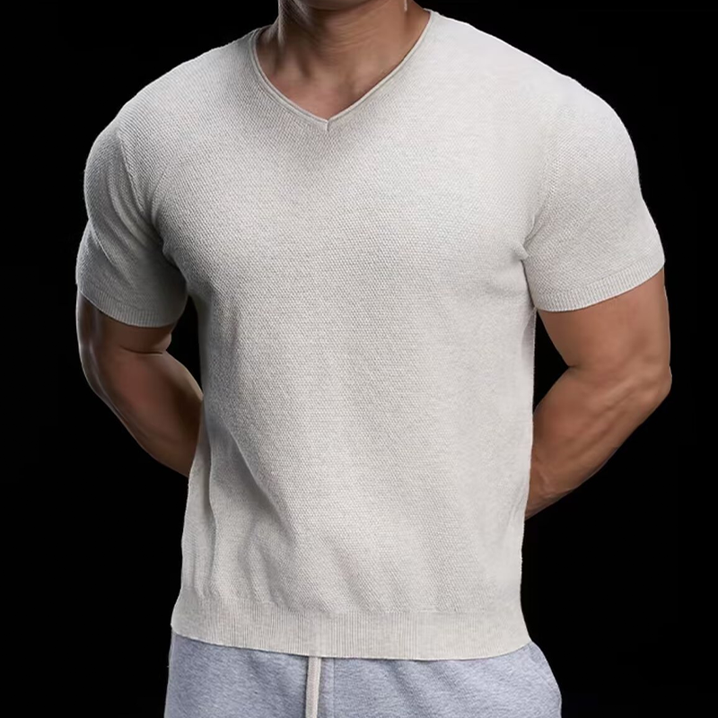 📢📢40% OFF !! ⏰Breathable V-Neck Knit Tee