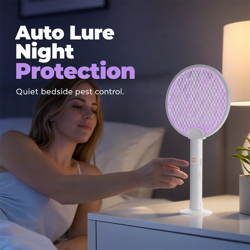 📢📢50% OFF !! ⏰2-in-1 Rechargeable Electric Fly Swatter