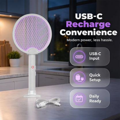 📢📢50% OFF !! ⏰2-in-1 Rechargeable Electric Fly Swatter
