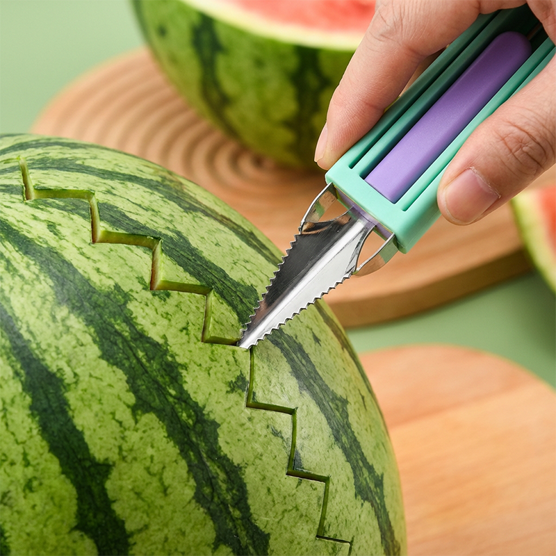 🥄 Multi-Functional Fruit Melon Baller Scoop Set – Stainless steel, non-slip grip & versatile – Perfect for fruits, veggies & creative plating ✨