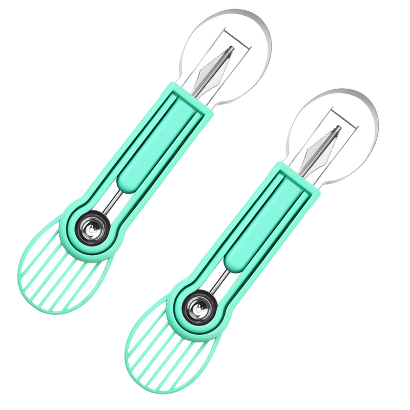 🥄 Multi-Functional Fruit Melon Baller Scoop Set – Stainless steel, non-slip grip & versatile – Perfect for fruits, veggies & creative plating ✨