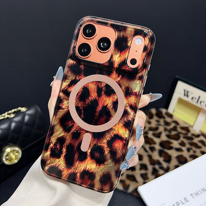 Magnetic Leopard Print Phone Case